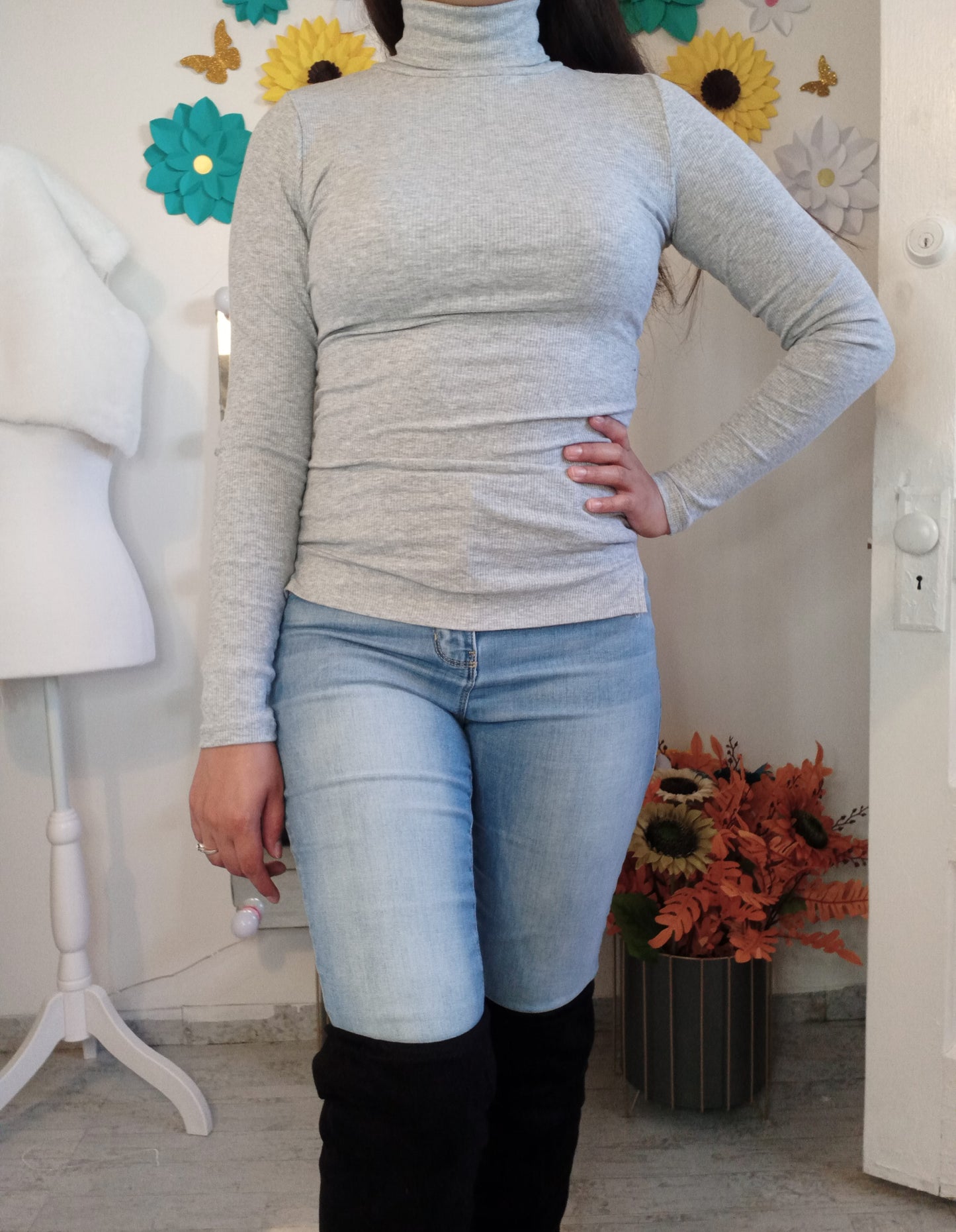 Yareli Turtleneck (Heather Grey)