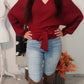 Mitzi Sweater top (Cherry Red)